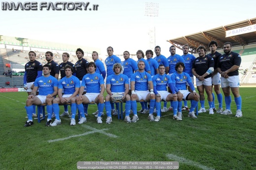 2008-11-22 Reggio Emilia - Italia-Pacific Islanders 0047 Squadra
